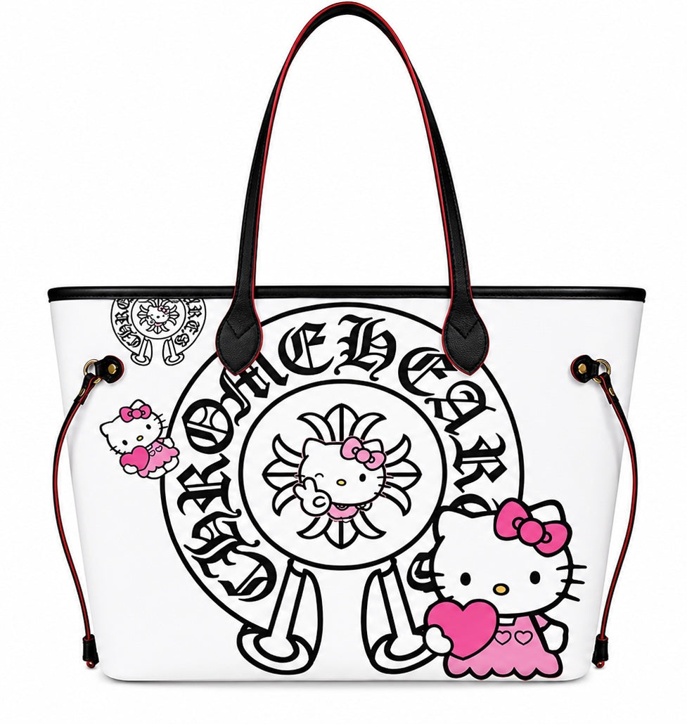 Hello Kitty Chrome Hearts Inspired Tote Bag