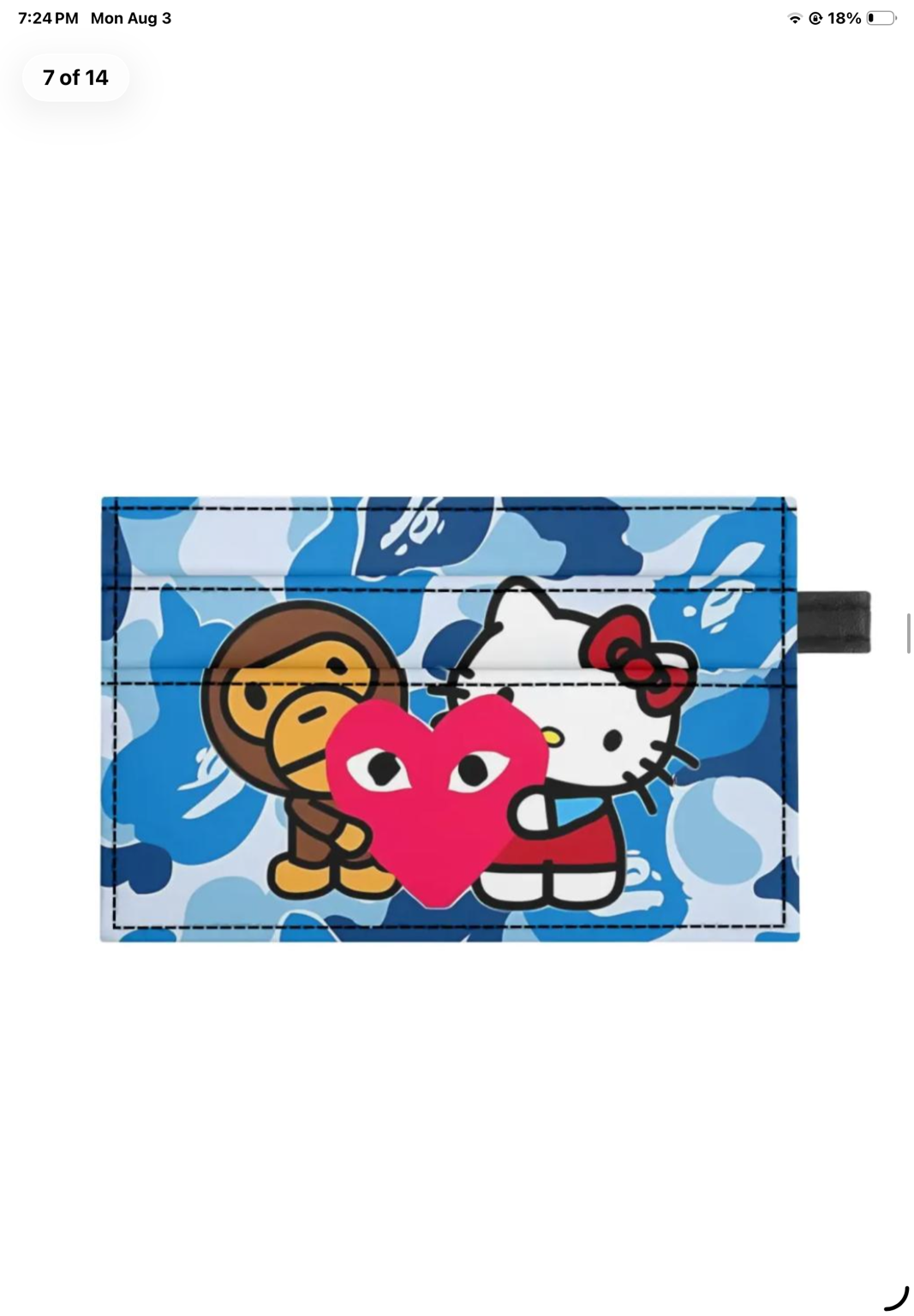 Blue Camo Character Card Holder