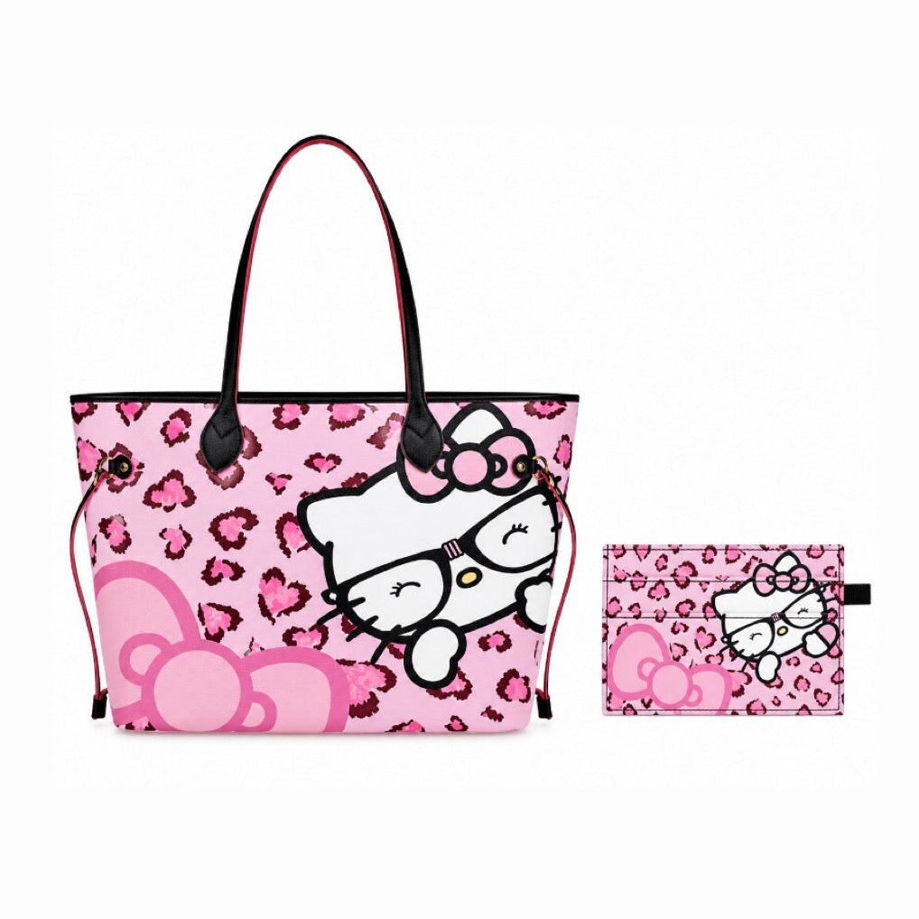 Pink HK Tote + Card Holder